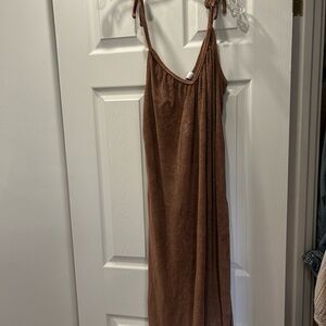 Brown Spaghetti Strap Dress